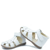 Emel White Heart Cutout Closed Toe Baby Sandal-Tassel Children Shoes