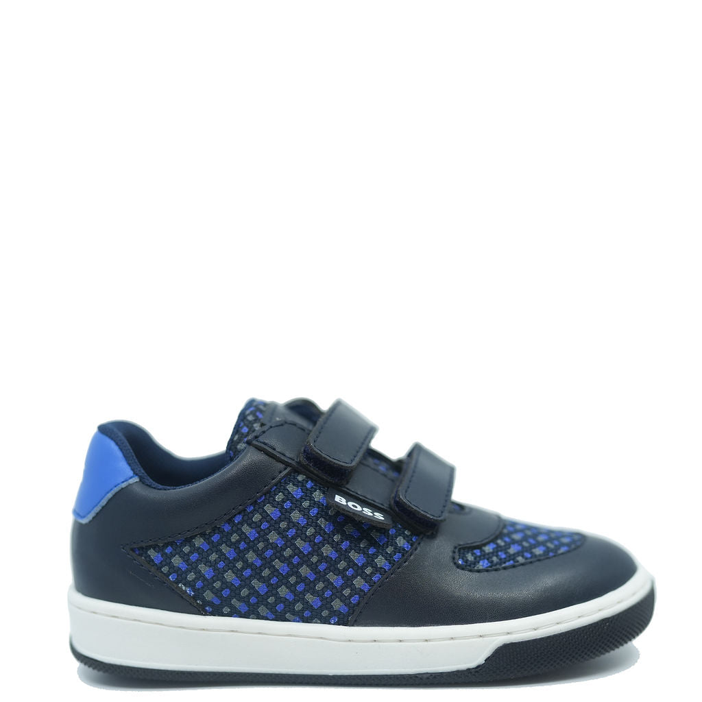 Hugo Boss Navy Velcro Sneaker-Tassel Children Shoes