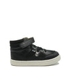OId Soles Black Leather Hi Top Sneaker-Tassel Children Shoes