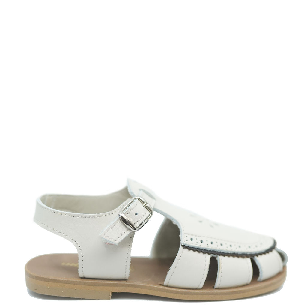 Sonatina Off White Vintage Closed Toe Sandal-Tassel Children Shoes