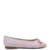 Spain+Co Pink Tweed Captoe Ballet Flat-Tassel Children Shoes