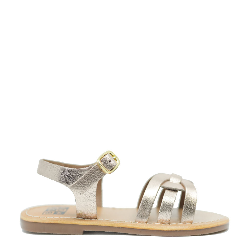 Bonton Rose Gold Sandal-Tassel Children Shoes