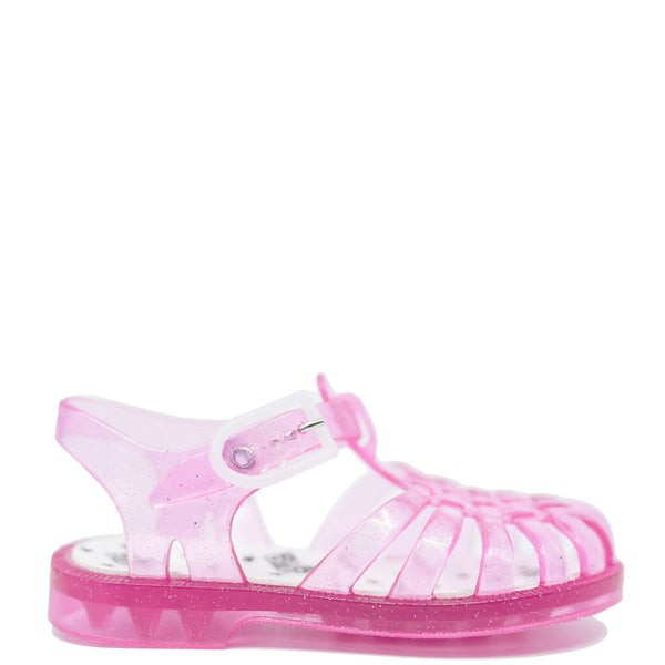 Bonton Pink Jelly Sandal Tassel Children Shoes