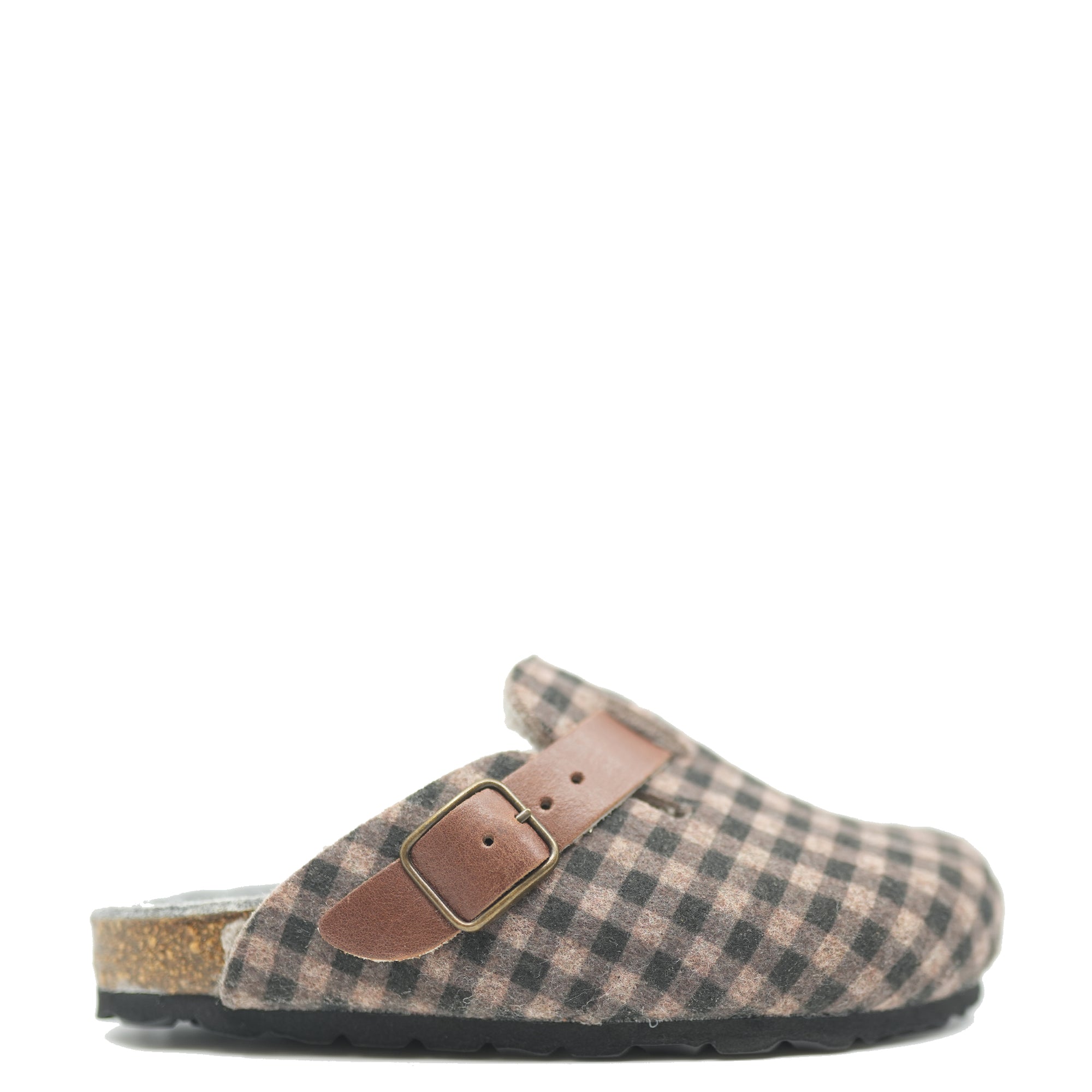 Tocoto Gingham Clog-Tassel Children Shoes