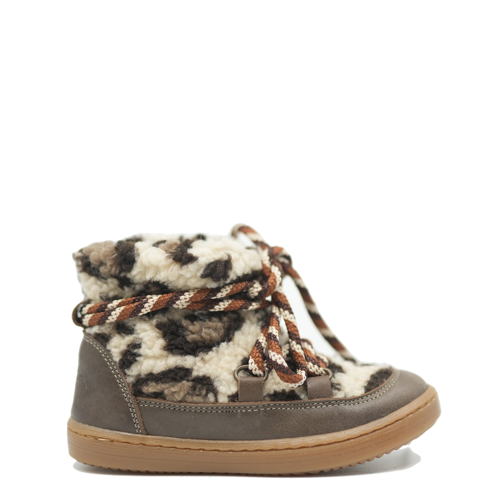 Tocoto Leopard Fur Apres Boot-Tassel Children Shoes