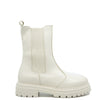 Confetti White Monochrome Leather Elastic Boot-Tassel Children Shoes