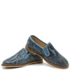 Blublonc Blue Snakeskin Smoking Loafer-Tassel Children Shoes