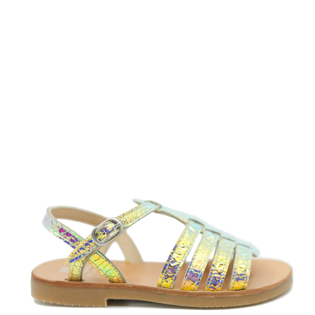 Manuela Iridescent Sandal-Tassel Children Shoes