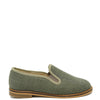 Blublonc Olive Linen Smoking Loafer-Tassel Children Shoes
