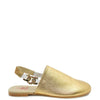 Blublonc Gold Metallic Chain Mule-Tassel Children Shoes