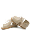 Manuela Taupe Weave Lace Baby Sandal-Tassel Children Shoes