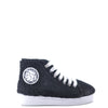 Papanatas Black Shearling Hi Top Sneaker-Tassel Children Shoes