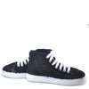Papanatas Black Shearling Hi Top Sneaker-Tassel Children Shoes