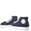 Papanatas Black Shearling Hi Top Sneaker-Tassel Children Shoes