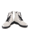 Atlanta Mocassin White Elastic Lace up Boot-Tassel Children Shoes