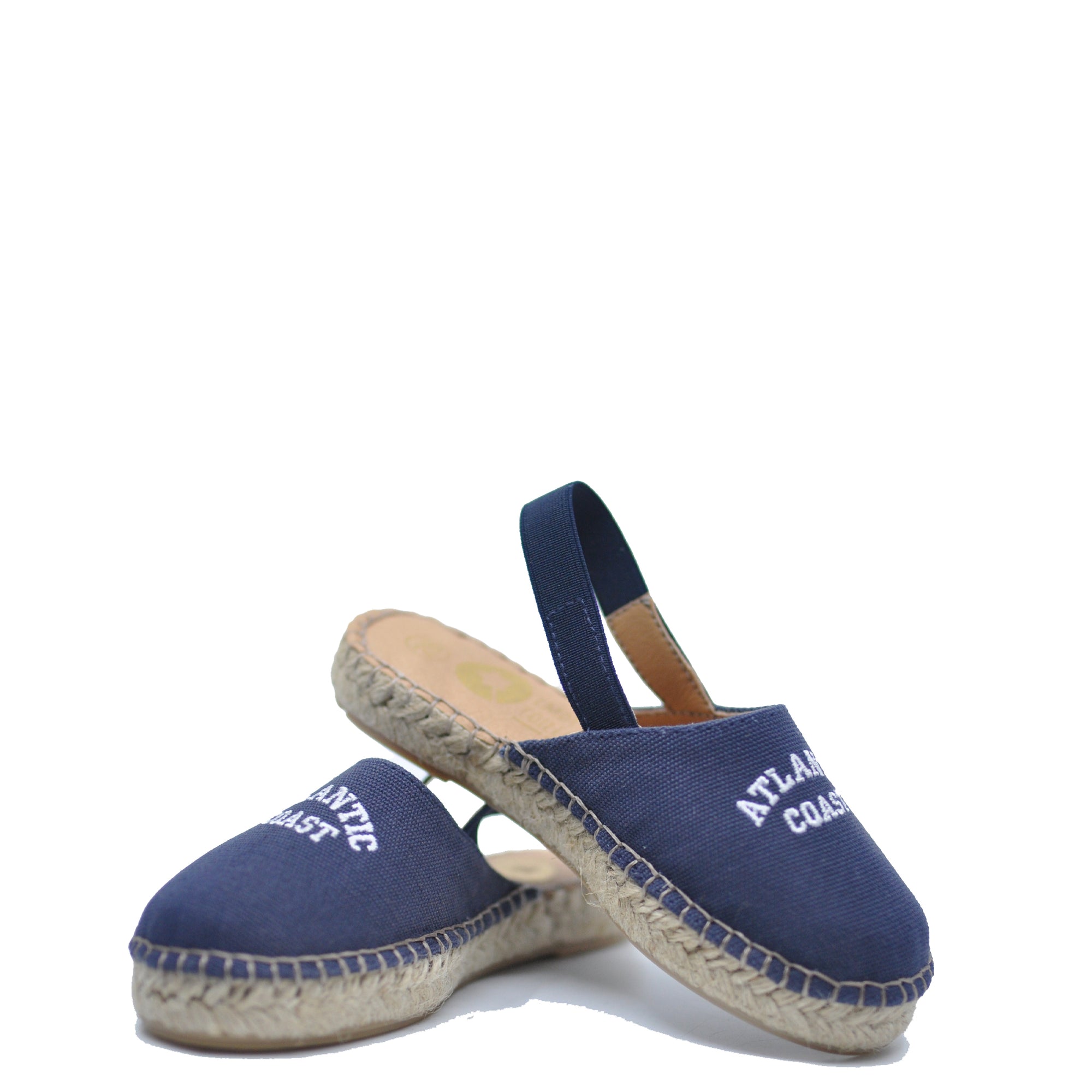 LMDI Navy Denim Slingback-Tassel Children Shoes