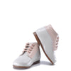 Beberlis Mauve and White Scalloped Baby Bootie-Tassel Children Shoes