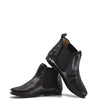 Blublonc Black Leather Quilted Slip On Bootie-Tassel Children Shoes