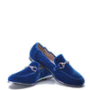 Beberlis Cobalt Velvet Chain Stretch Loafer-Tassel Children Shoes