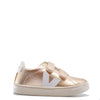Veja Gold Metallic Velcro Sneaker-Tassel Children Shoes