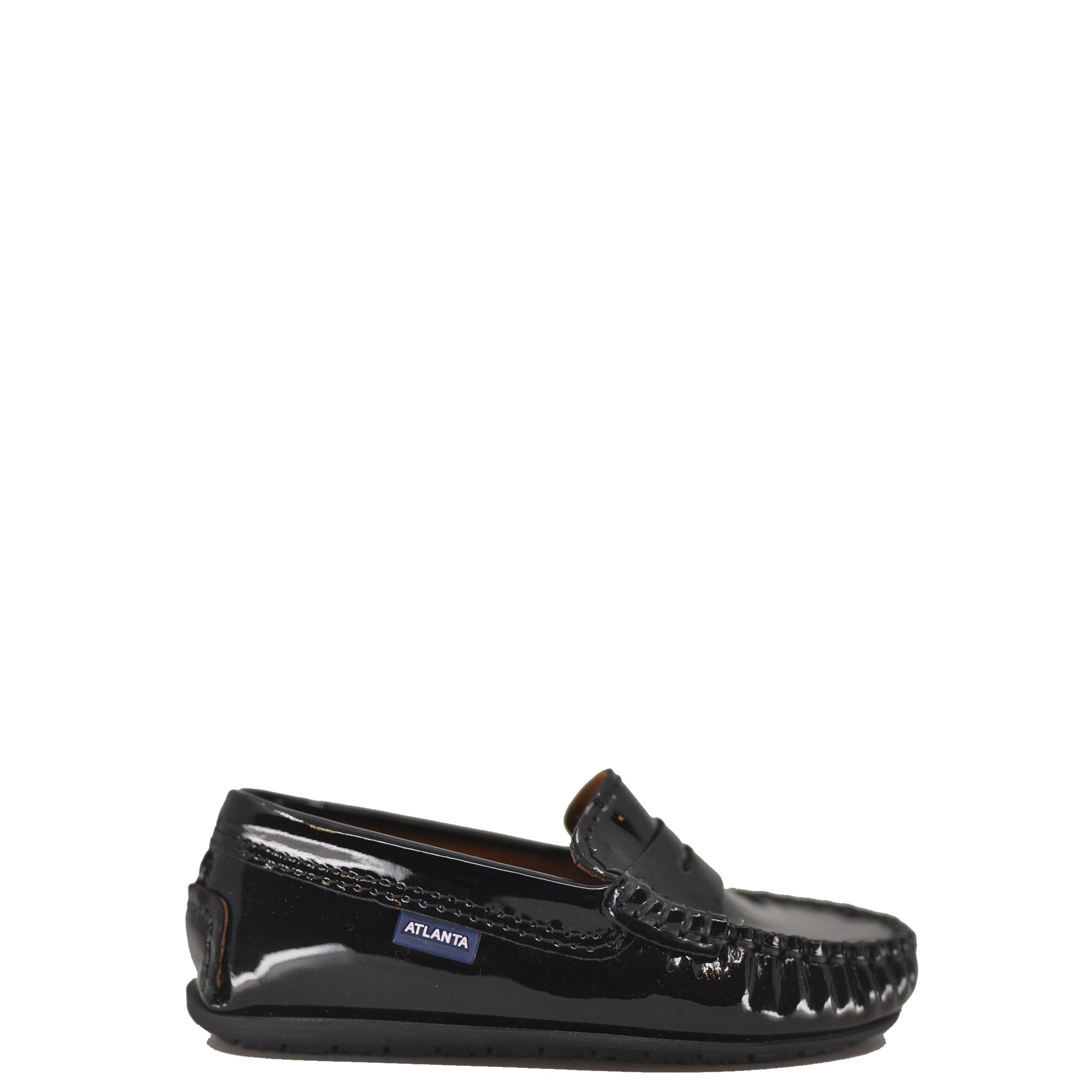 Atlanta Mocassin Black Patent Penny Loafer-Tassel Children Shoes