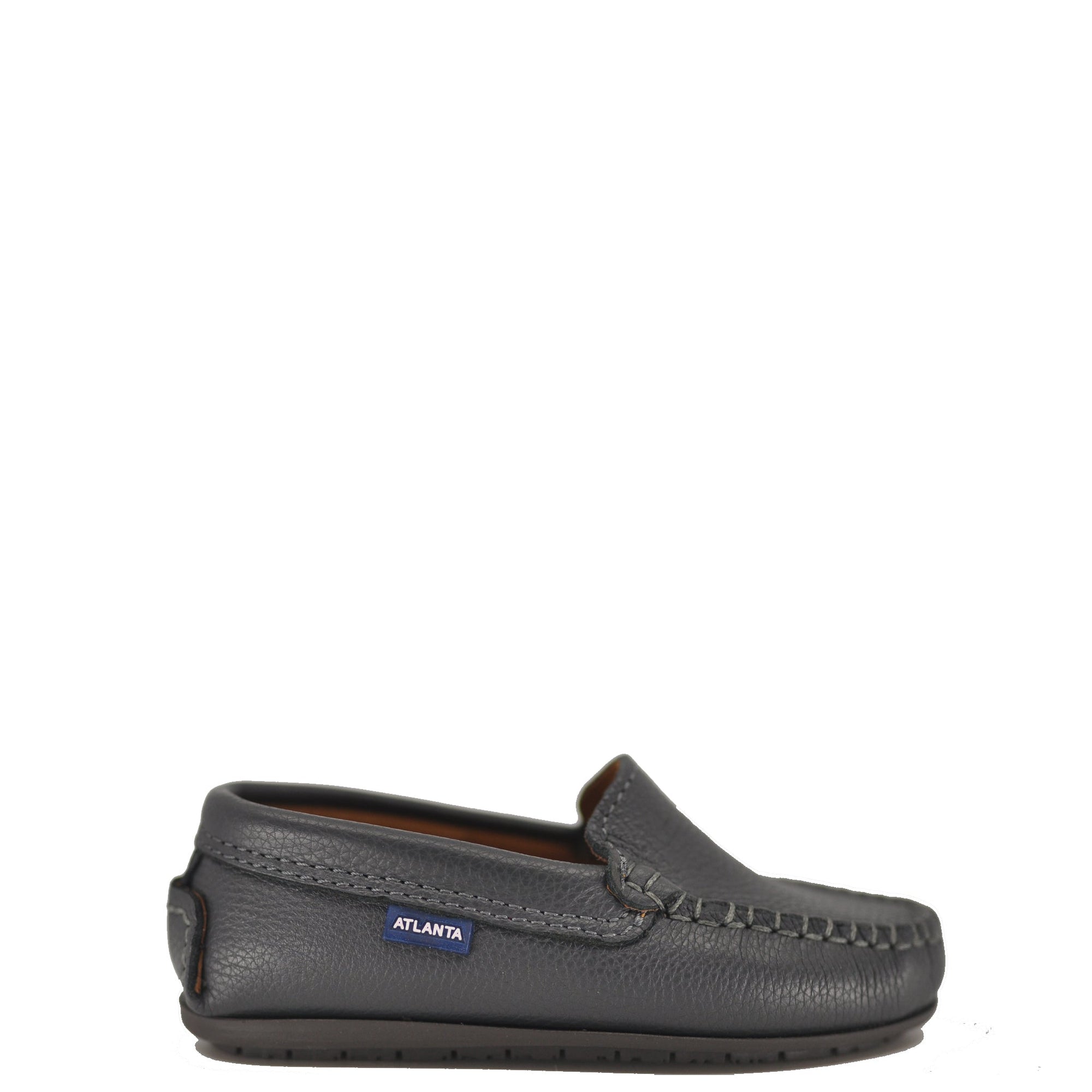 Atlanta Mocassin Gray Grain Loafer-Tassel Children Shoes