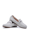 Beberlis Ice Gray Embossed Elastic Buckle Loafer-Tassel Children Shoes