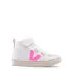 Veja Pink and White Hi-Top Sneaker-Tassel Children Shoes