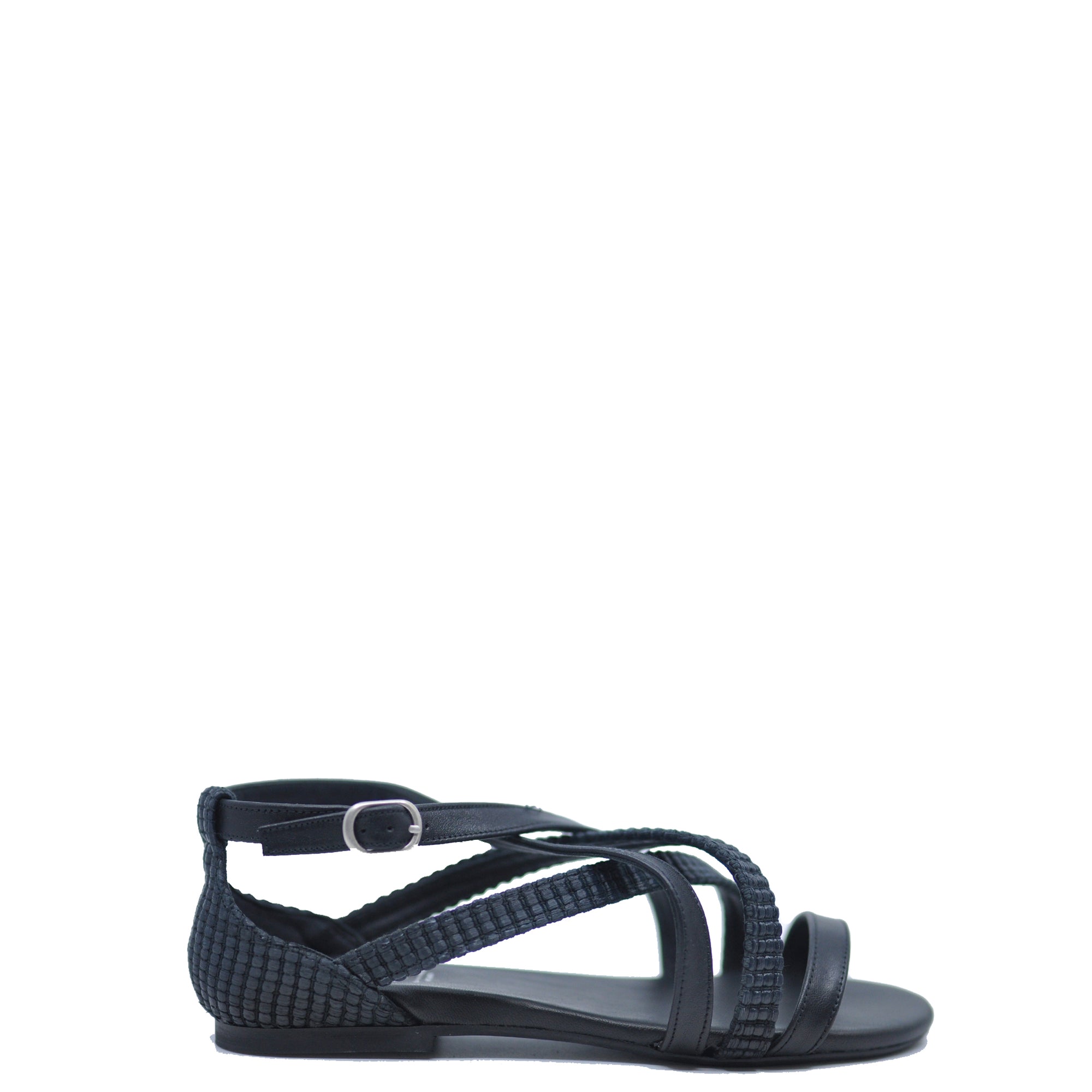 Manuela Black Inca Sandal-Tassel Children Shoes