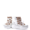 Papanatas White and Camel Sneaker Bootie-Tassel Children Shoes
