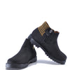 Papanatas Black Nubuck Elastic Bootie-Tassel Children Shoes