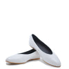 Blublonc White Ostrich V Flat-Tassel Children Shoes