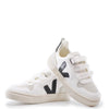 Veja White and Black Velcro Sneaker-Tassel Children Shoes