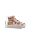 Veja Rose Metallic Hi Top Sneaker-Tassel Children Shoes
