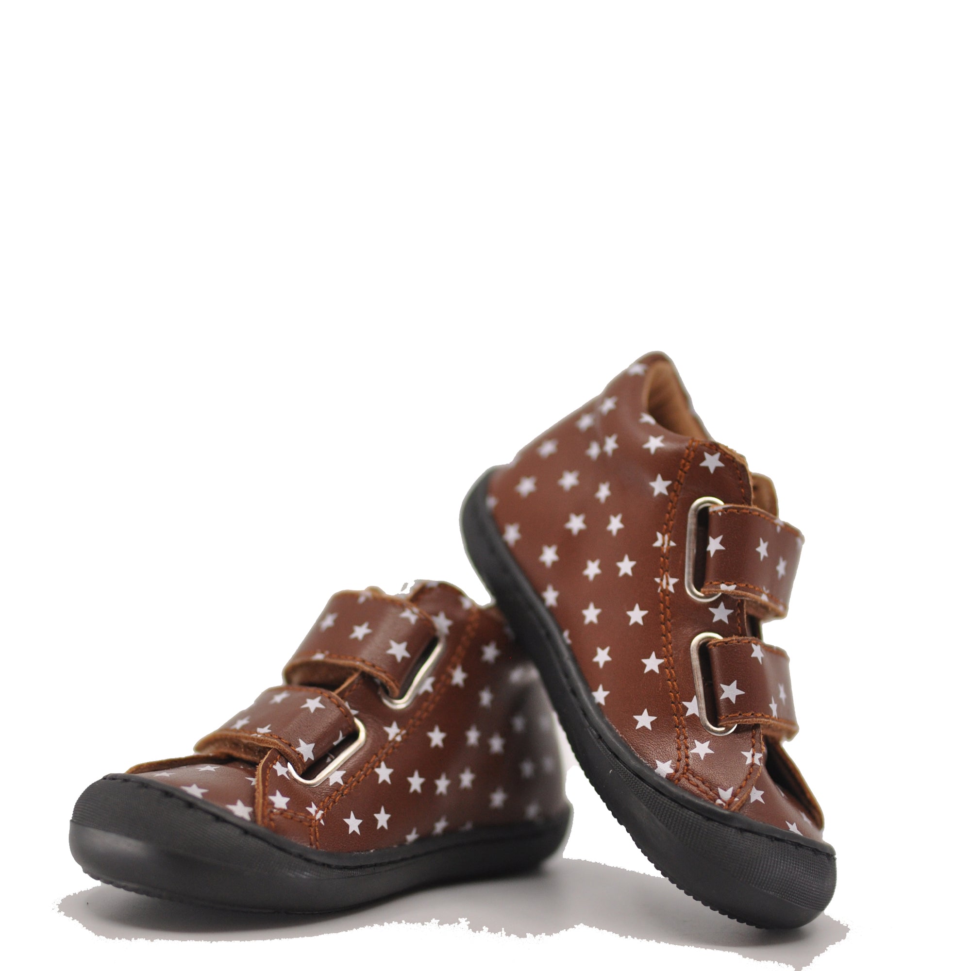 MAA Brown And White Star Baby Sneaker-Tassel Children Shoes