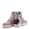 Beberlis Old Rose Leather Heart Combat Boot-Tassel Children Shoes