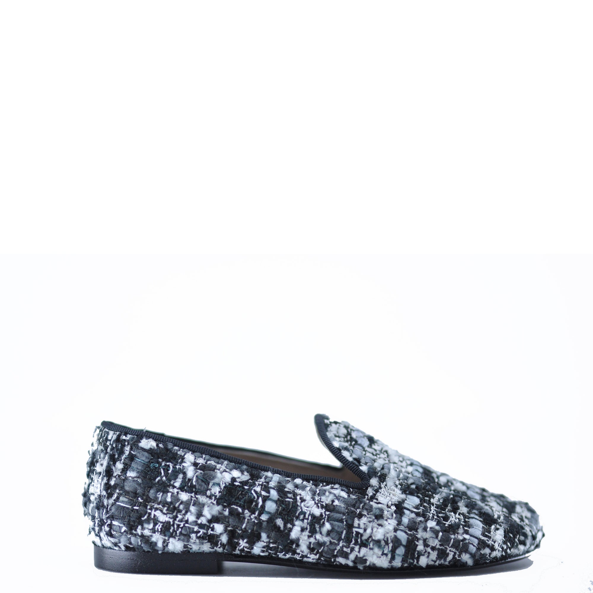 Hoo Tweed Smoking Loafer-Tassel Children Shoes