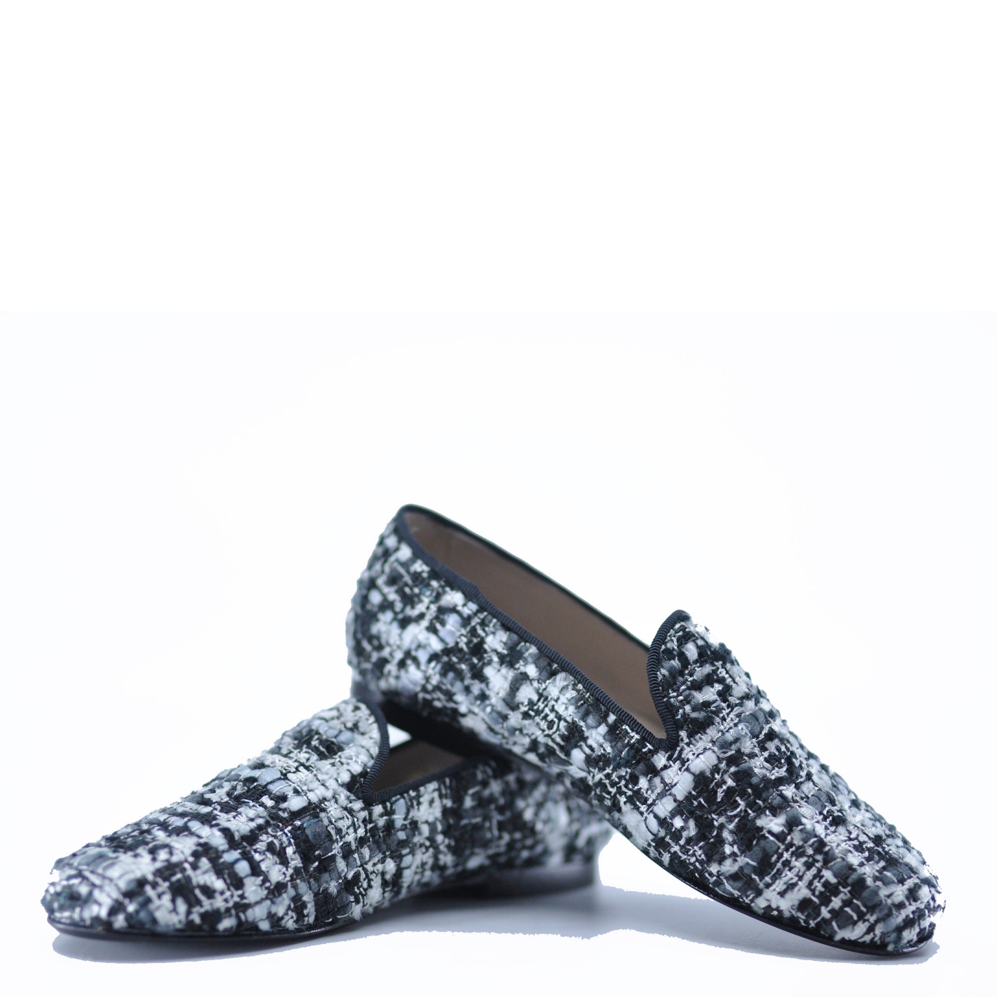 Hoo Tweed Smoking Loafer-Tassel Children Shoes