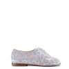 Beberlis Silver Leopard Lace-Up-Tassel Children Shoes