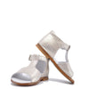 Beberlis Scalloped Champagne T-Strap Baby Sandal-Tassel Children Shoes