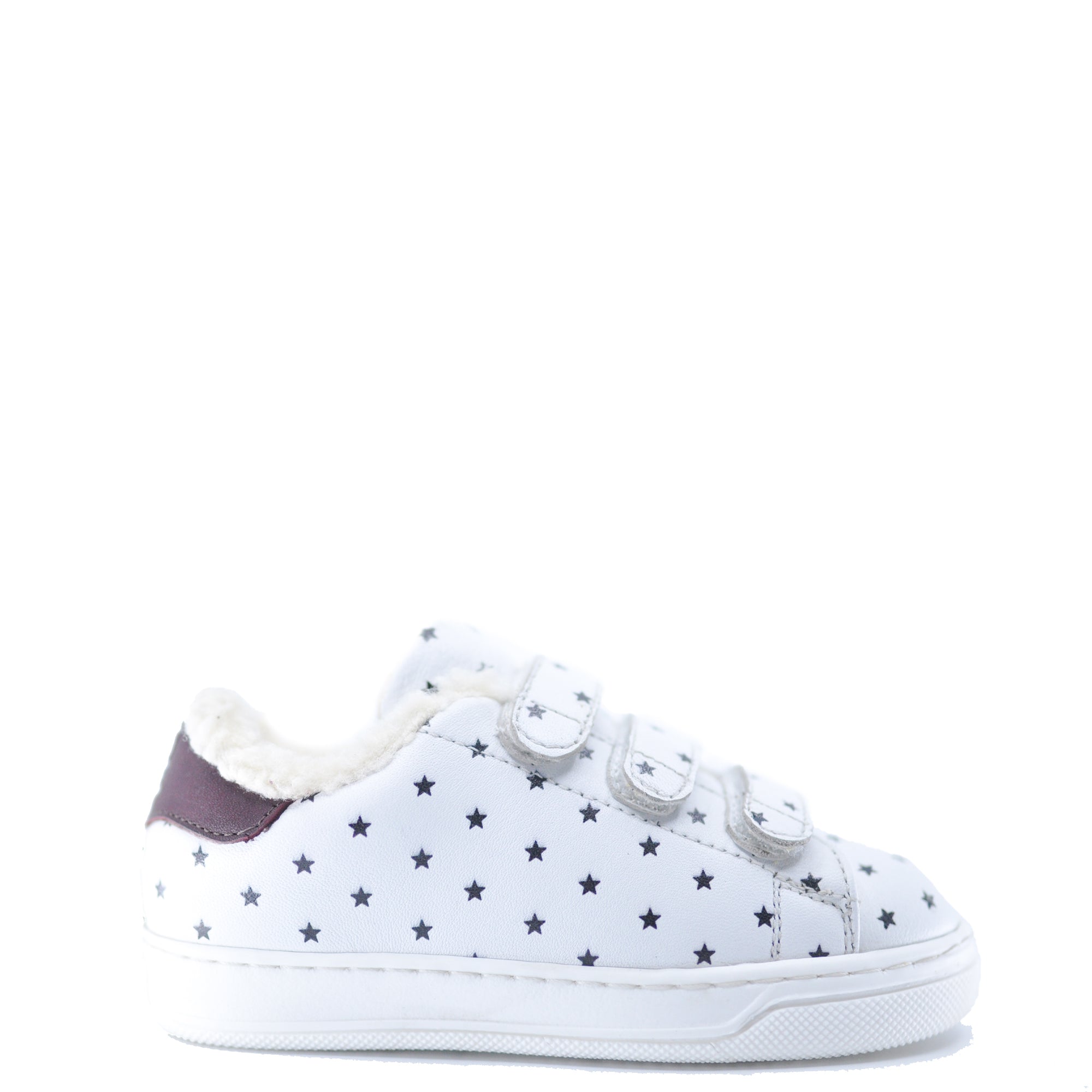 Bonton White Star Fur Velcro Sneaker-Tassel Children Shoes
