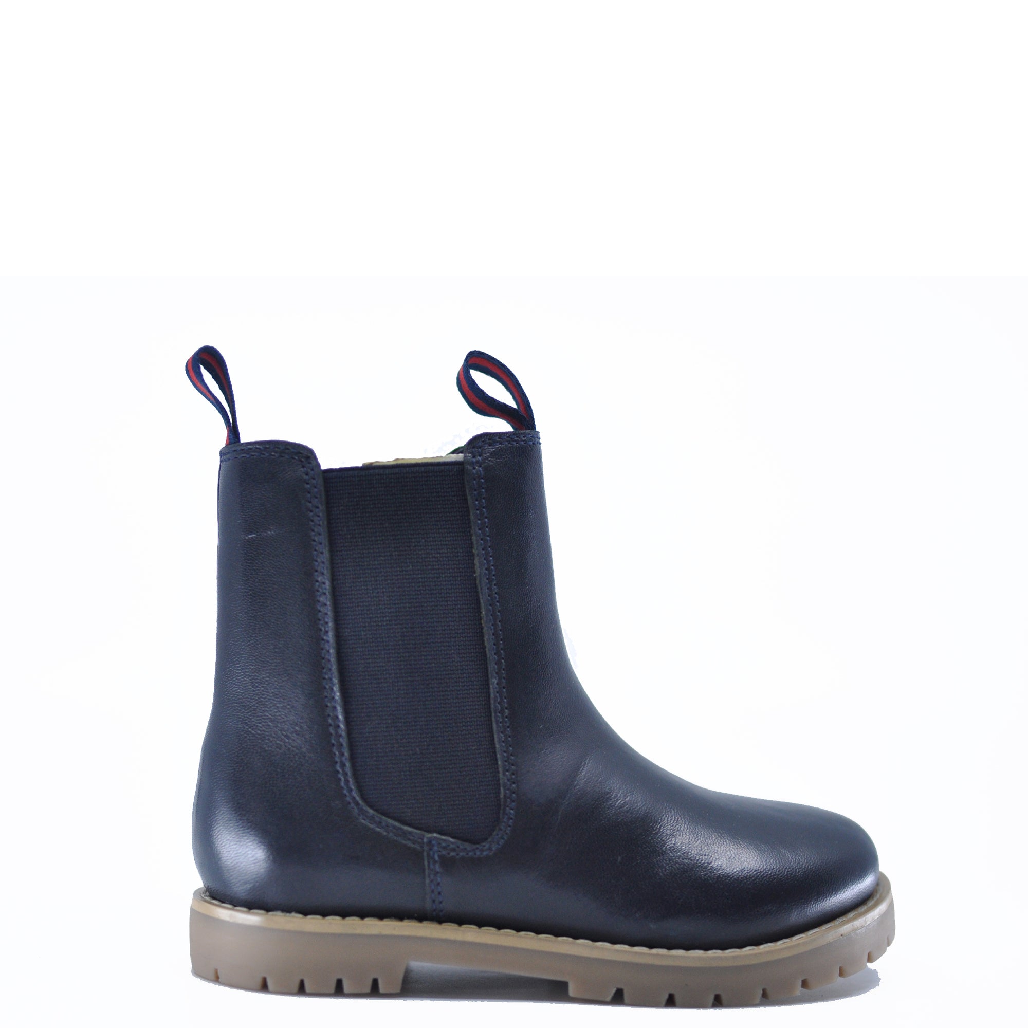 Bonton Navy Leather Boot-Tassel Children Shoes