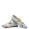 Sonatina White Floral Criss Cross Ballet Shoe-Tassel Children Shoes