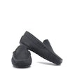 Atlanta Mocassin Black Nubok Loafer-Tassel Children Shoes