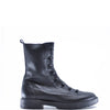 Manuela Black Leather Button Boot-Tassel Children Shoes