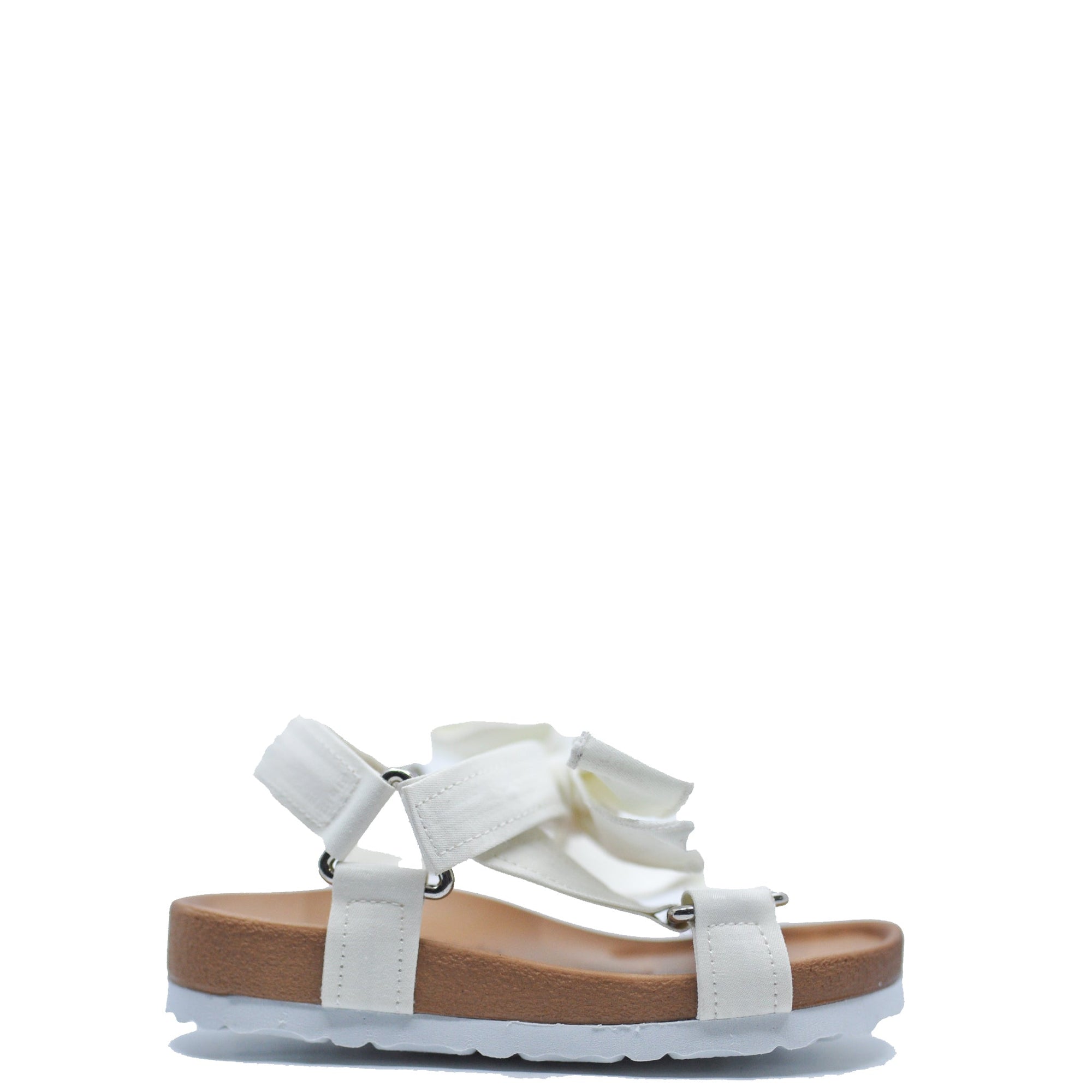 Petite Hailey Cream Bow Sandal-Tassel Children Shoes