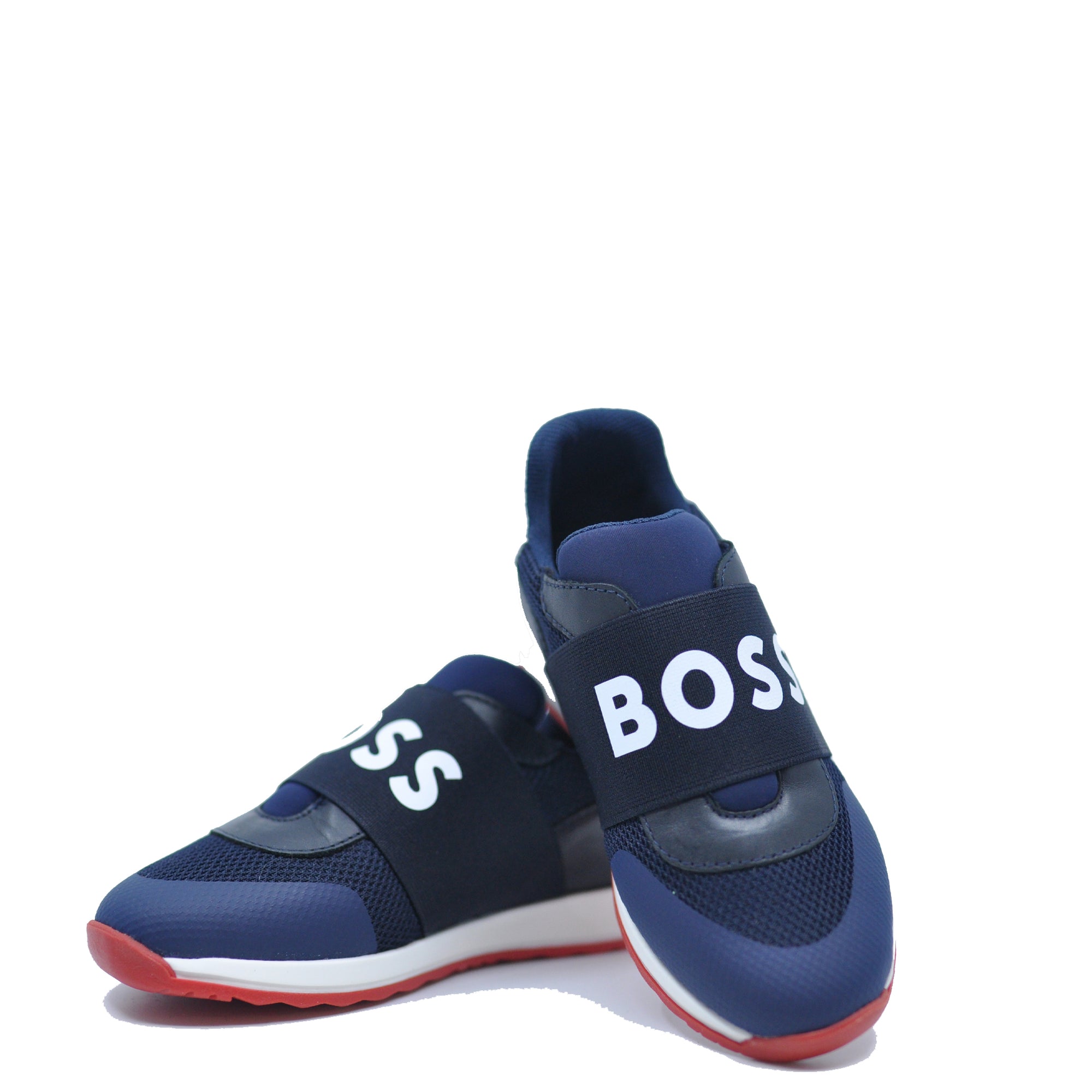 Hugo Boss Navy Logo Sneaker-Tassel Children Shoes