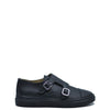 Blublonc Black Pebbled Leather Dress Sneaker-Tassel Children Shoes