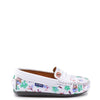 Atlanta Mocassin White Floral Penny Loafer-Tassel Children Shoes