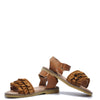 Petit Nord Cognac Ruffle Sandal-Tassel Children Shoes